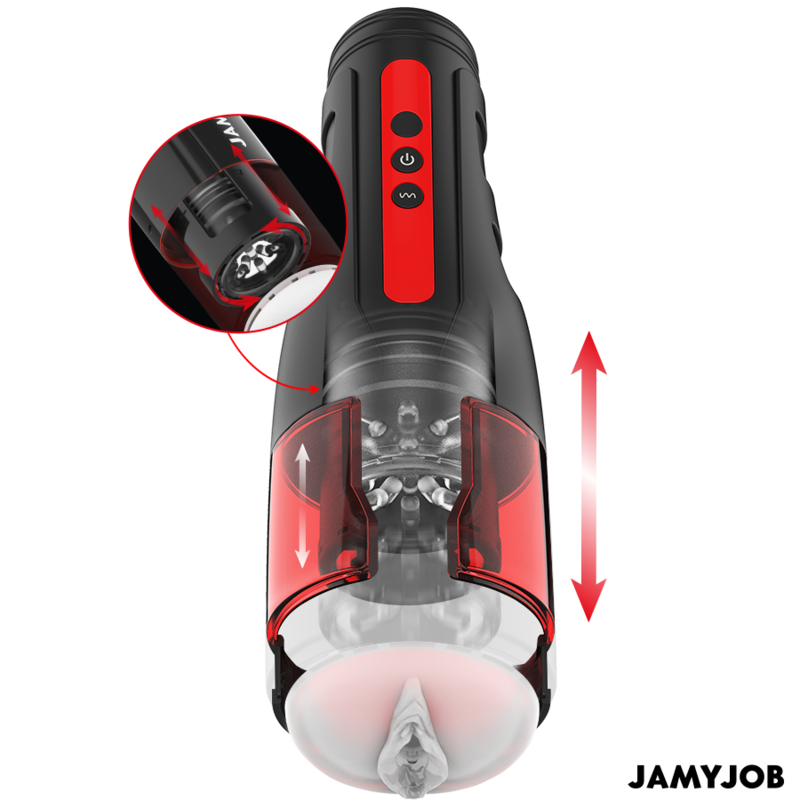 JAMYJOB - CYCLONE AUTOMATIC VAGINA MASTURBATOR 10 ROTATION AND THRUST MODES - NOCTURNA DESIRES