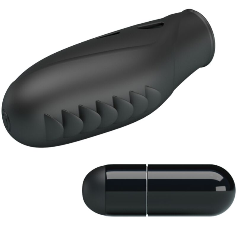 PRETTY LOVE - GILO SILICONE FINGER VIBRATOR BLACK - NOCTURNA DESIRES