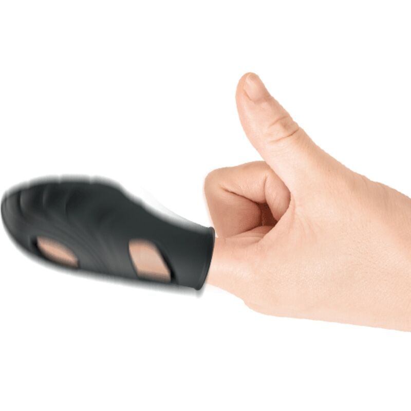 PRETTY LOVE - LICH SILICONE FINGER VIBRATOR BLACK - NOCTURNA DESIRES