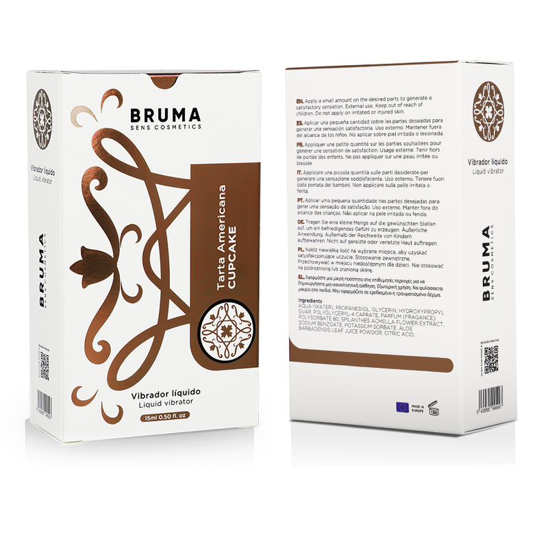 BRUMA - LIQUID VIBRATOR ULTRA SLIDING CUPCAKE 15 ML - NOCTURNA DESIRES
