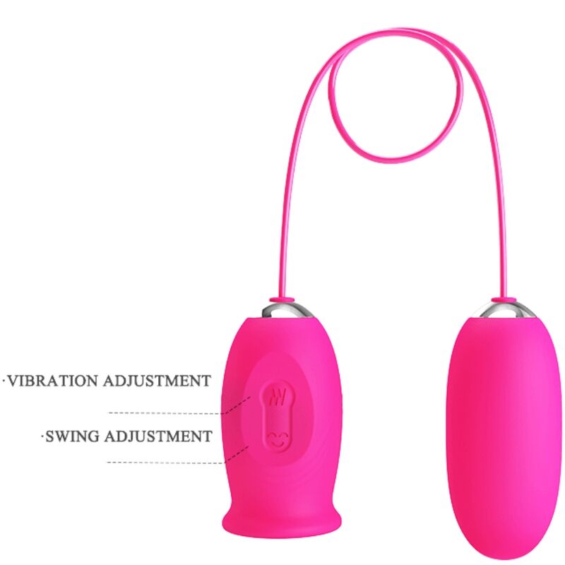 PRETTY LOVE - DAISY VIBRATING EGG + CLITORIS STIMULATING TONGUE PINK - NOCTURNA DESIRES