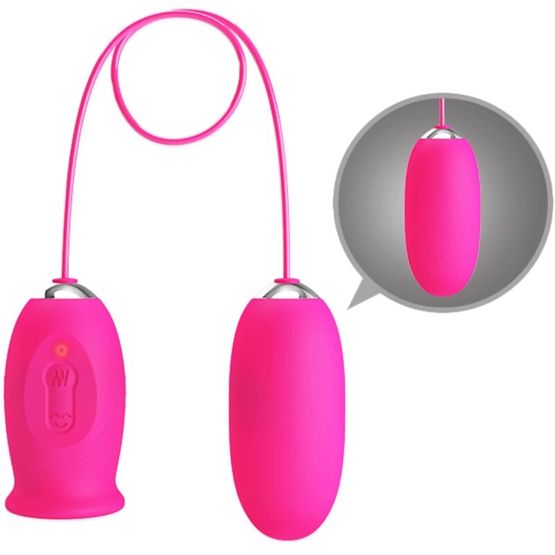 PRETTY LOVE - DAISY VIBRATING EGG + CLITORIS STIMULATING TONGUE PINK - NOCTURNA DESIRES