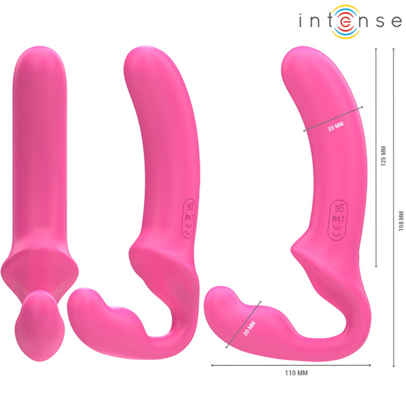 INTENSE - AMY DOUBLE VIBRATOR 20 CM PINK REMOTE CONTROL - NOCTURNA DESIRES