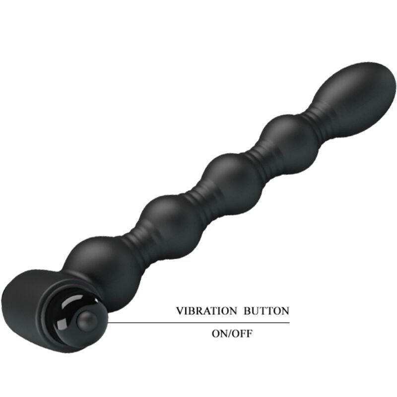 PRETTY LOVE - LYNN SILICONE ANAL PLUG 10 VIBRATIONS BLACK - NOCTURNA DESIRES