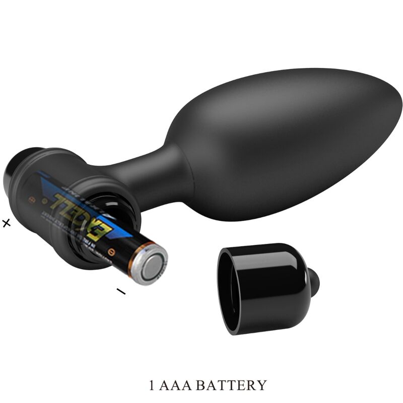 PRETTY LOVE - VIBRA BUTT PLUG 2 ANAL PLUG 10 VIBRATIONS BLACK - NOCTURNA DESIRES