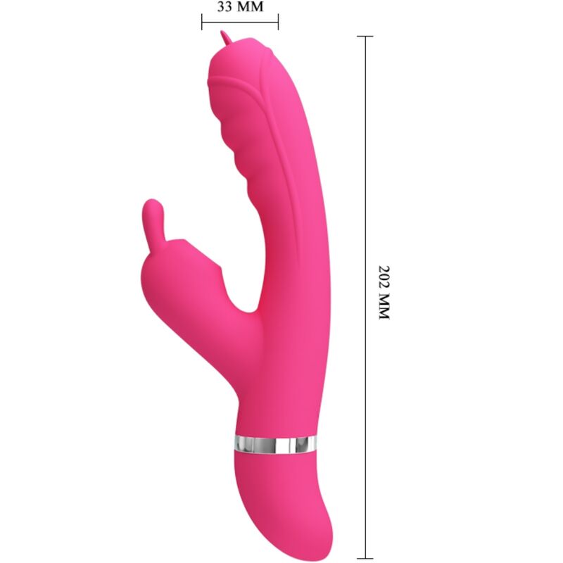 PRETTY LOVE - PHOENIX MULTIFUNCTION RABBIT VIBRATOR PINK - NOCTURNA DESIRES