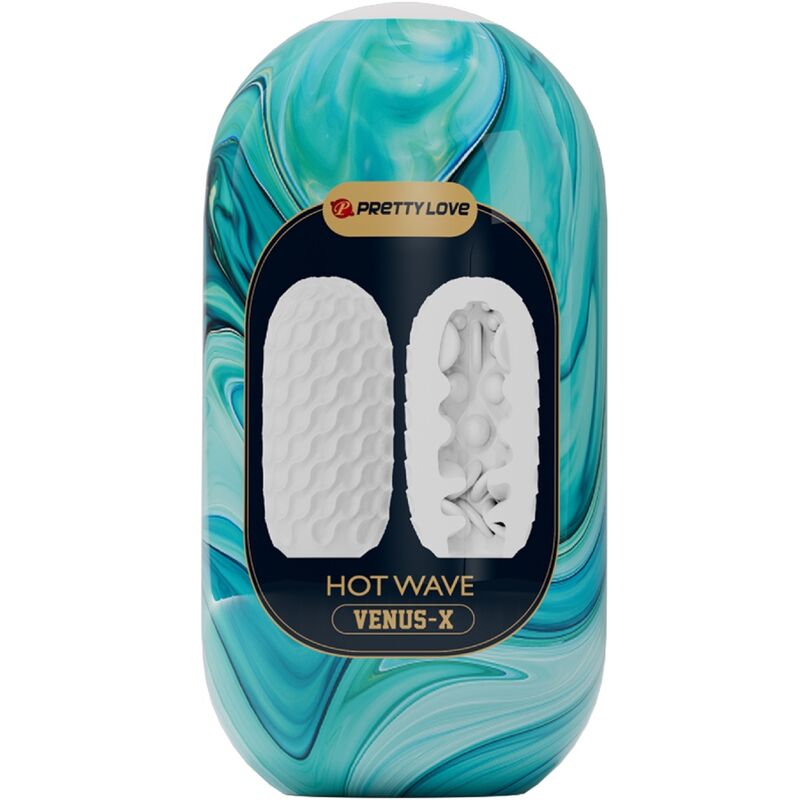 PRETTY LOVE - HOT WAVE SILICONE MALE MASTURBATOR WHITE - NOCTURNA DESIRES