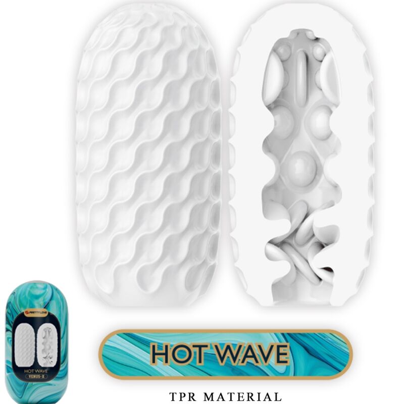 PRETTY LOVE - VENUS X 15 SILICONE MALE MASTURBATORS WHITE - NOCTURNA DESIRES