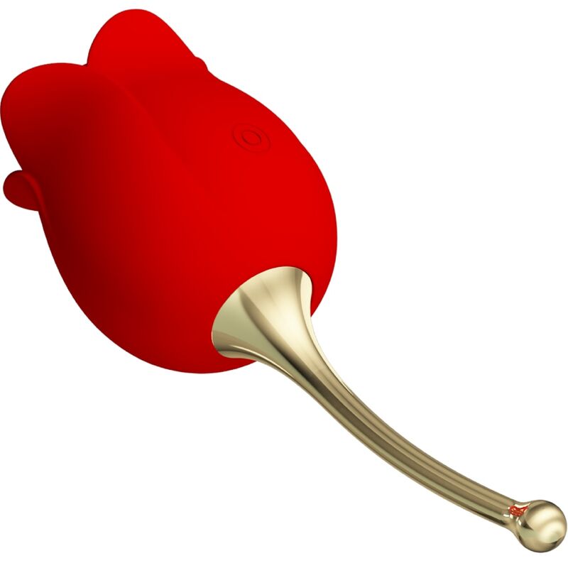 PRETTY LOVE - ROSE LOVER ROSE CLITORIS STIMULATOR 12 VIBRATIONS RED - NOCTURNA DESIRES