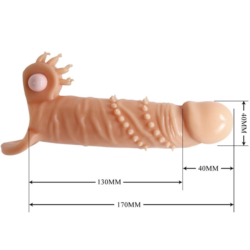 PRETTY LOVE - CONNOR PENIS SLEEVE + CLITORIS STIMULATOR FLESH - NOCTURNA DESIRES