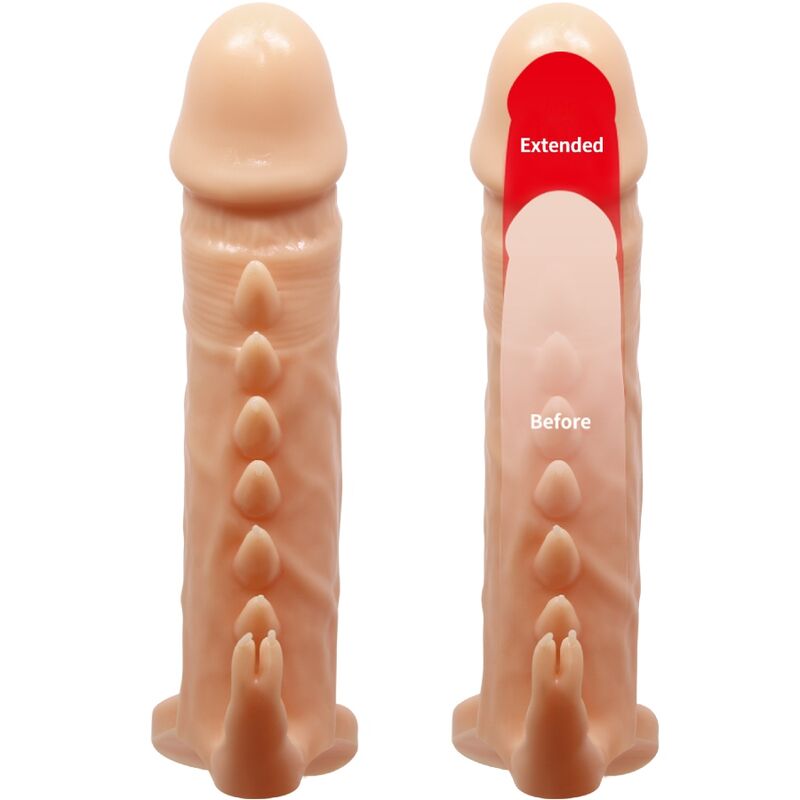 PRETTY LOVE - EMMIT PENIS SLEEVE + CLITORIS STIMULATOR FLESH - NOCTURNA DESIRES
