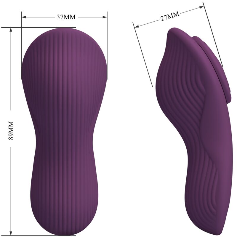 PRETTY LOVE - MANE LAY ON CLITORIS MASSAGER 10 VIBRATIONS REMOTE CONTROL PURPLE - NOCTURNA DESIRES