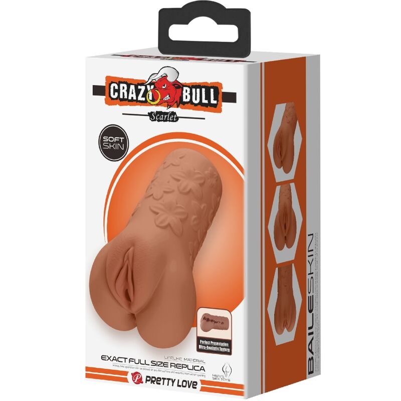 CRAZY BULL - SCARLET VAGINA AND ANUS DESIGN WITH FLOWERS FLESH - NOCTURNA DESIRES