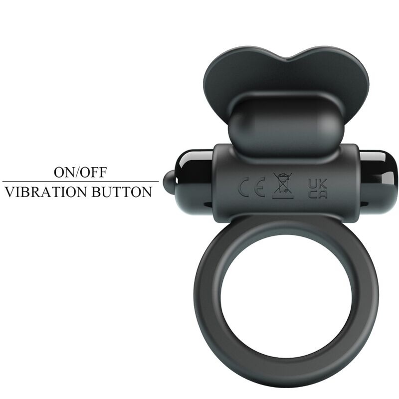 PRETTY LOVE - DEBONAIRE VIBRATING RING RABBIT 10 VIBRATIONS BLACK - NOCTURNA DESIRES