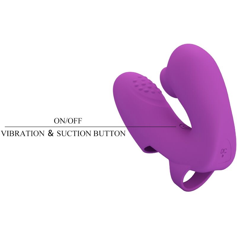 PRETTY LOVE - ATHENA FINGER VIBRATOR WITH CLITORIS STIMULATOR PURPLE - NOCTURNA DESIRES