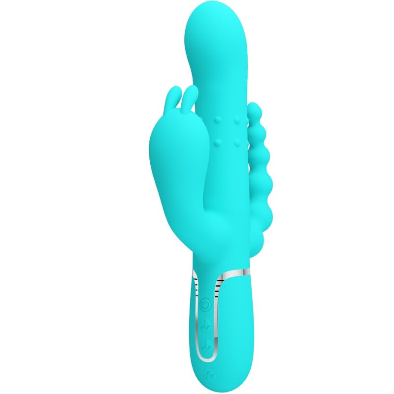 PRETTY LOVE - CAMMY 4 IN 1 MULTIFUNCTION TRIPPLE RABBIT VIBRATOR BLUE - NOCTURNA DESIRES