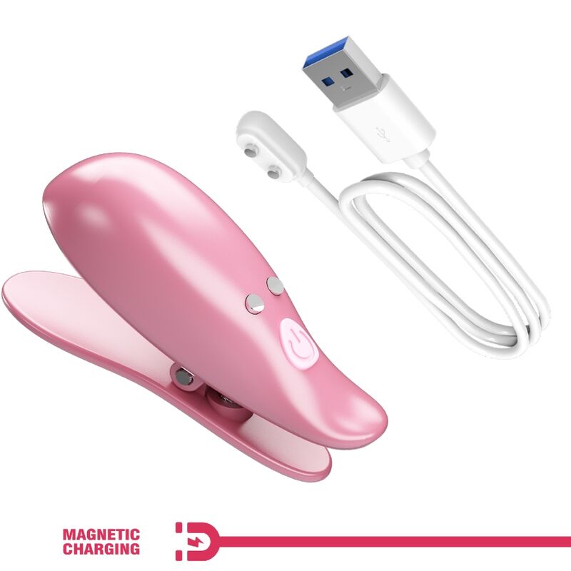 PRETTY LOVE - CAILEY NIPPLE CLAMPS 10 VIBRATIONS REMOTE CONTROL PINK - NOCTURNA DESIRES