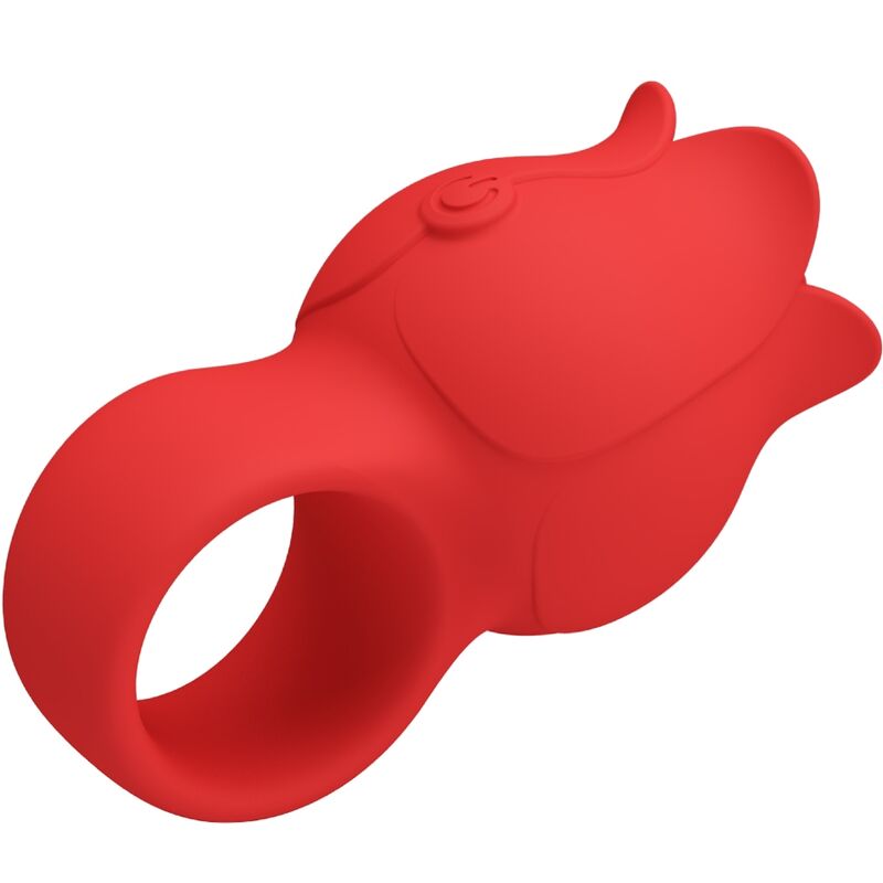 PRETTY LOVE - JAE ROSE SHAPED FINGER VIBRATOR 10 VIBRATIONS RED - NOCTURNA DESIRES