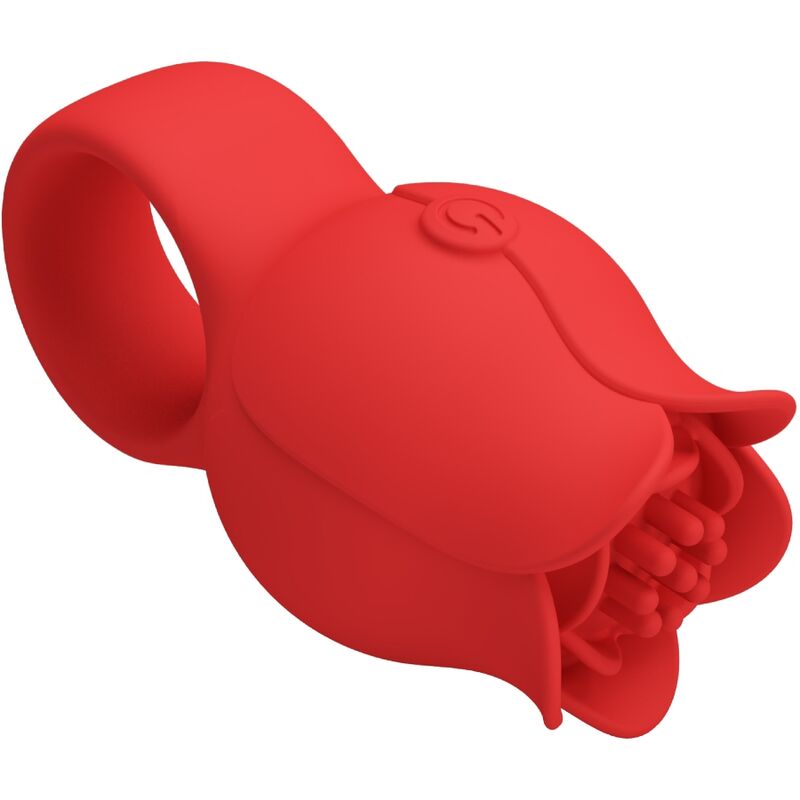 PRETTY LOVE - JAE ROSE SHAPED FINGER VIBRATOR 10 VIBRATIONS RED - NOCTURNA DESIRES