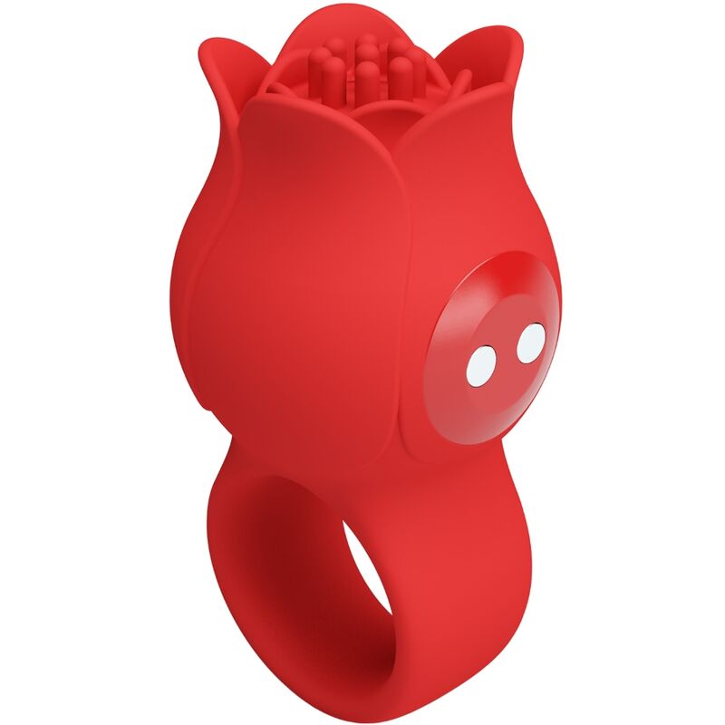PRETTY LOVE - JAE ROSE SHAPED FINGER VIBRATOR 10 VIBRATIONS RED - NOCTURNA DESIRES