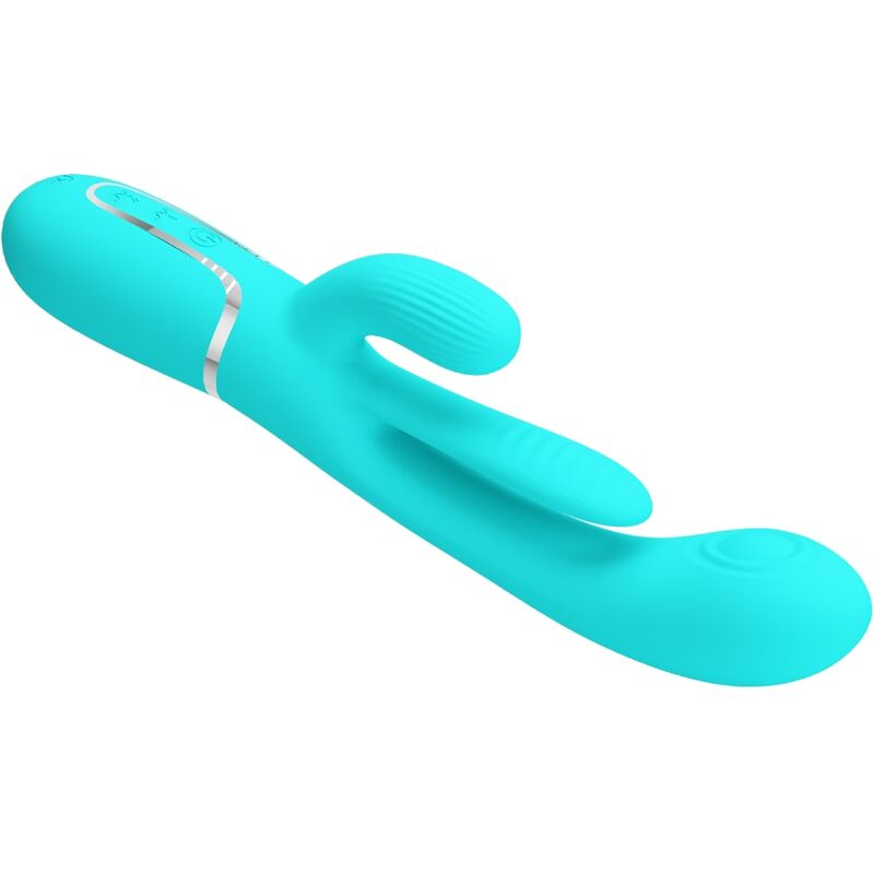 PRETTY LOVE - SHANIA TRIPLE RABBIT MULTIFUNCTION VIBRATOR 3 IN 1 BLUE - NOCTURNA DESIRES