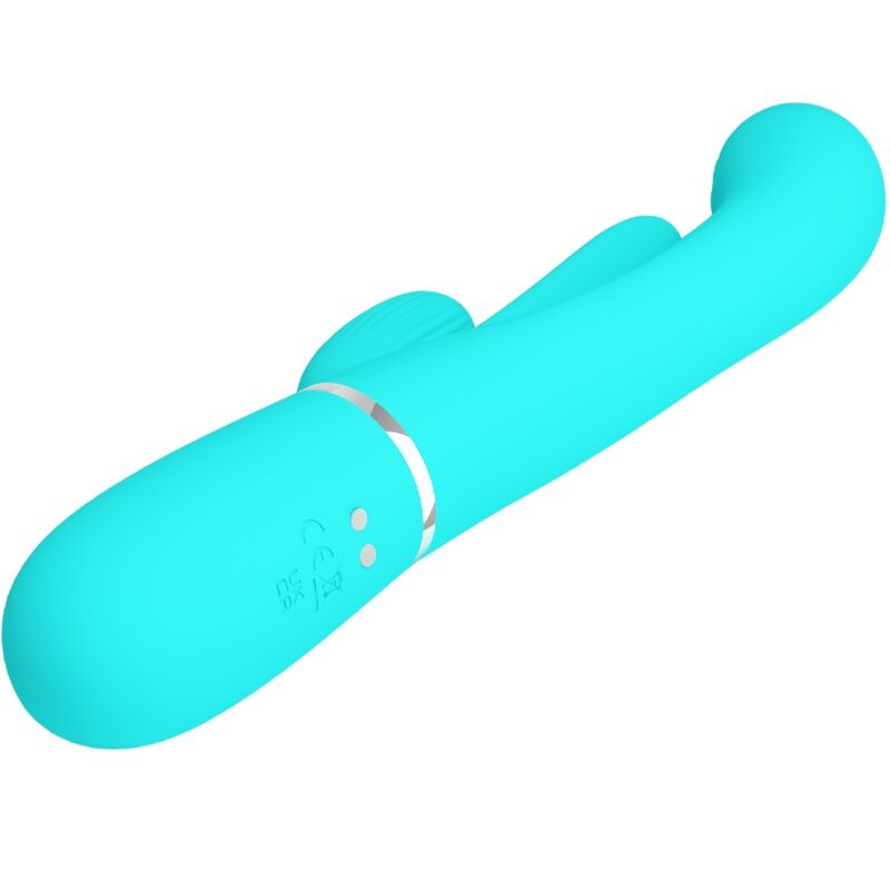 PRETTY LOVE - SHANIA TRIPLE RABBIT MULTIFUNCTION VIBRATOR 3 IN 1 BLUE - NOCTURNA DESIRES