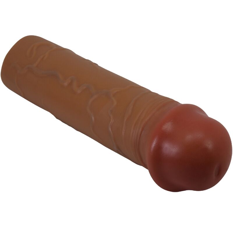 PRETTY LOVE - NILE PENIS SLEEVE WITH 2.5 CM EXTENSION MULATTO - NOCTURNA DESIRES