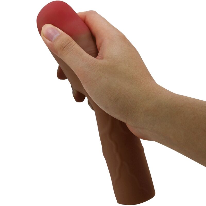 PRETTY LOVE - KYLIAN PENIS SLEEVE WITH 7.6 CM EXTENSION MULATTO - NOCTURNA DESIRES