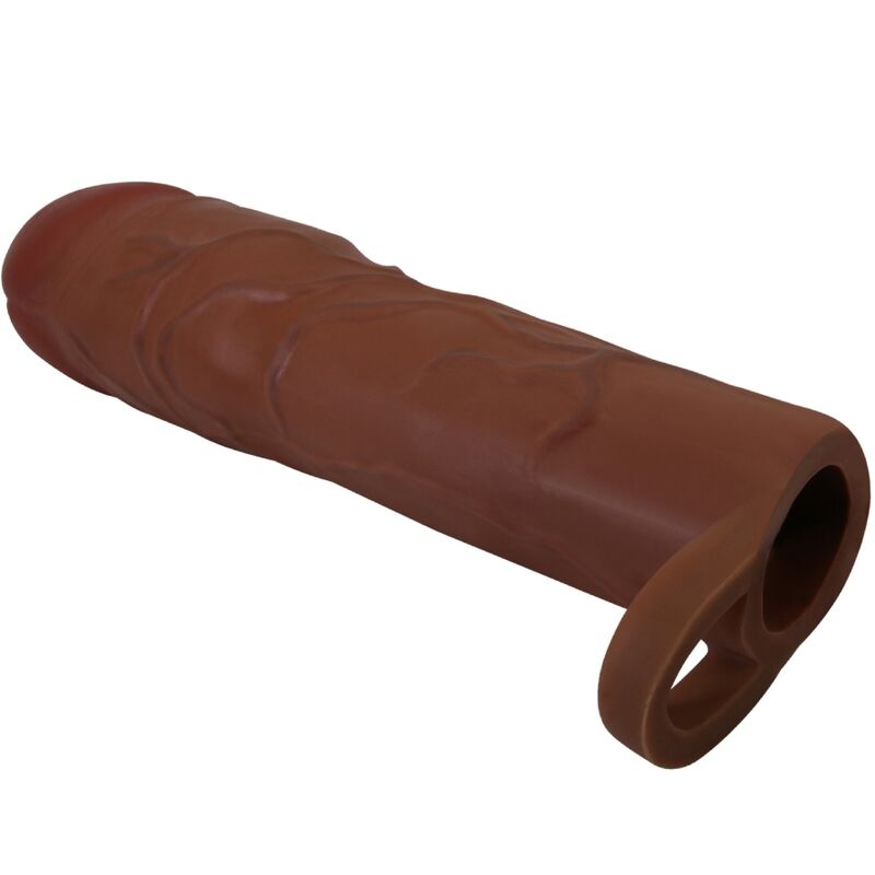 PRETTY LOVE - GERD PENIS SLEEVE WITH 7.6 CM EXTENSION MULATTO - NOCTURNA DESIRES