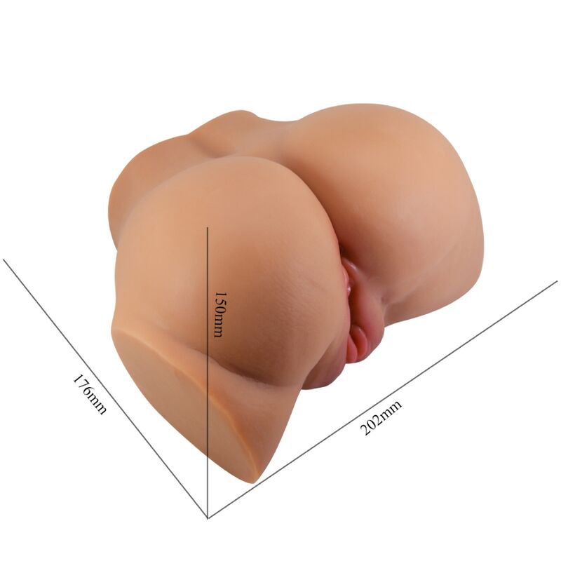 CRAZY BULL - EMILIA ASS VIBRATOR WITH REALISTIC VAGINA AND ANUS FLESH REMOTE CONTROL - NOCTURNA DESIRES