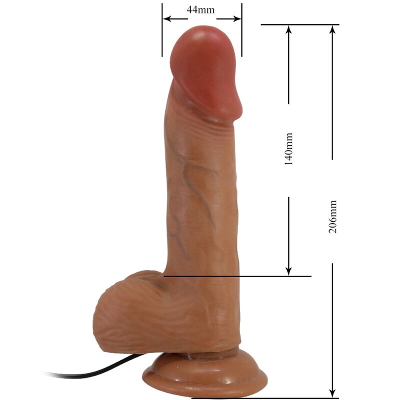BAILE - CATOBLEPAS REALISTIC VIBRATOR 20.6 CM FLESH REMOTE CONTROL - NOCTURNA DESIRES