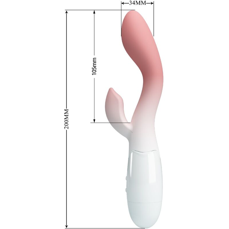 PRETTY LOVE - BRIGHTY G-SPOT VIBRATOR + CLITORIS STIMULATOR 30 VIBRATIONS PINK - NOCTURNA DESIRES