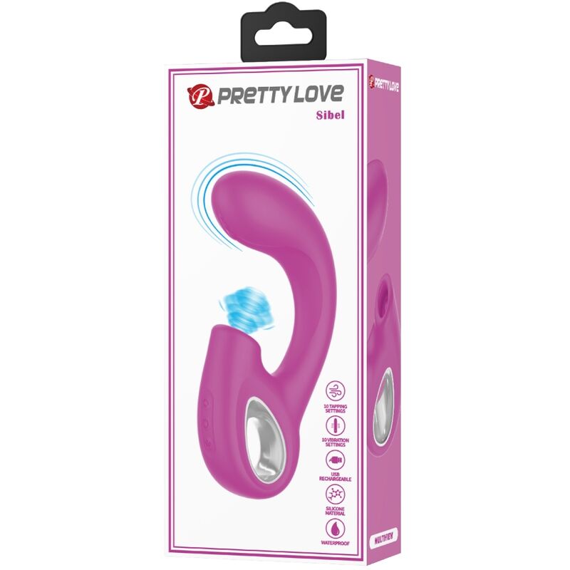 PRETTY LOVE - SIBEL SIBEL G-SPOT VIBRATOR + CLITORIS STIMULATOR 10 VIBRATIONS PURPLE - NOCTURNA DESIRES