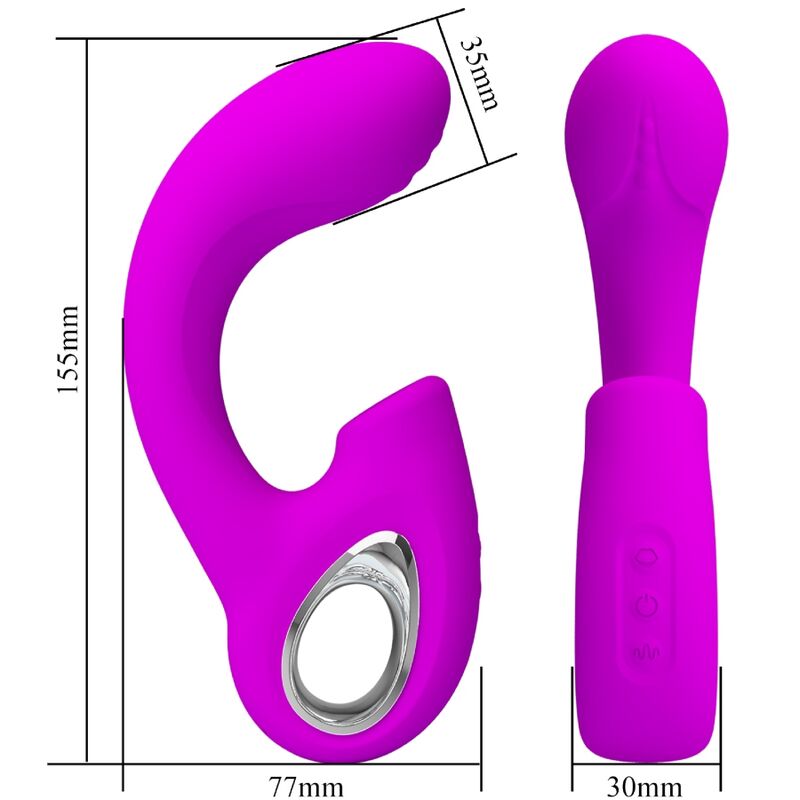 PRETTY LOVE - SIBEL SIBEL G-SPOT VIBRATOR + CLITORIS STIMULATOR 10 VIBRATIONS PURPLE - NOCTURNA DESIRES