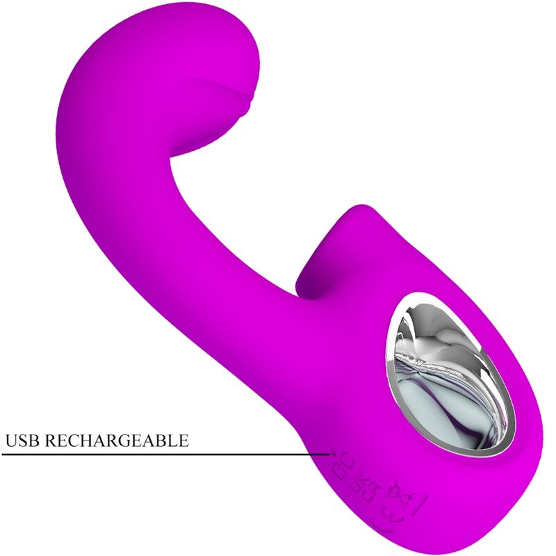 PRETTY LOVE - SIBEL SIBEL G-SPOT VIBRATOR + CLITORIS STIMULATOR 10 VIBRATIONS PURPLE - NOCTURNA DESIRES