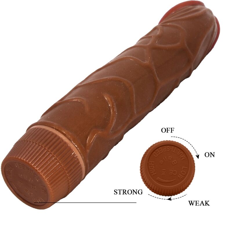 BAILE - BOB REALISTIC VIBRATOR 22.5 CM MULATTO - NOCTURNA DESIRES