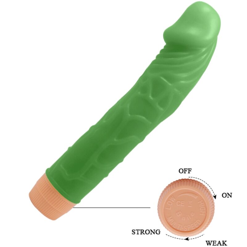 BAILE - BILL REALISTIC VIBRATOR 22.5 CM GREEN - NOCTURNA DESIRES