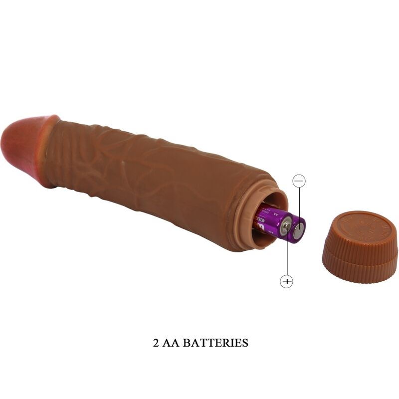 BAILE - JEFF REALISTIC VIBRATOR 19.5 CM MULATTO - NOCTURNA DESIRES