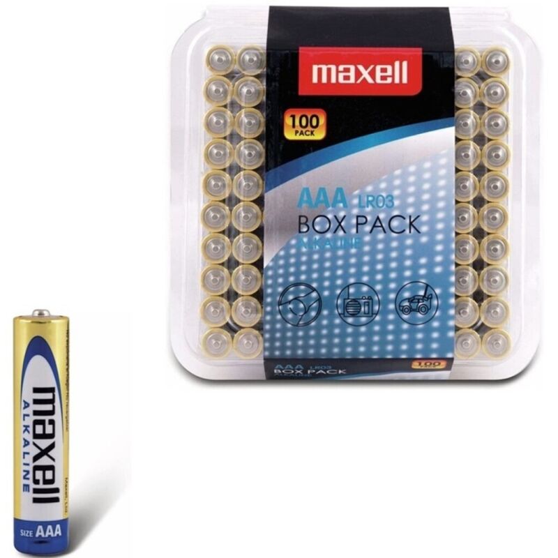 MAXELL - ALKALINE BATTERY AAA LR03 PACK*100 BATTERIES - NOCTURNA DESIRES