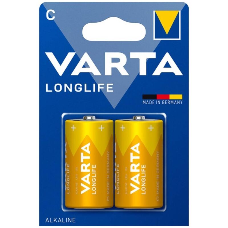 VARTA - LONGLIFE ALKALINE BATTERY C LR14 BLISTER*2 - NOCTURNA DESIRES