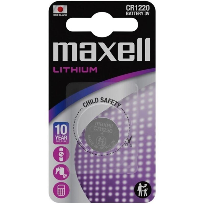 MAXELL - LITHIUM BUTTON BATTERY CR1220 3V BLISTER*1 - NOCTURNA DESIRES