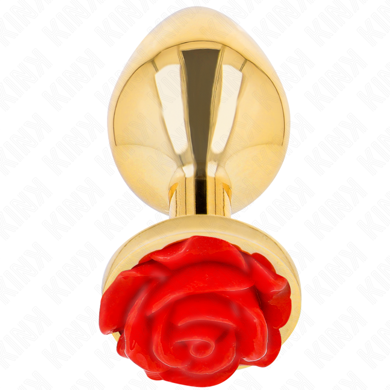 KINK - PLUG ANAL GOLD ROSE RED SIZE L - NOCTURNA DESIRES