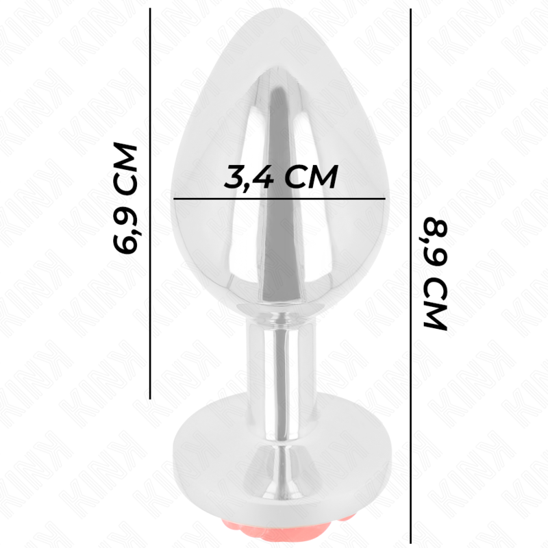 KINK - PLUG ANAL ROSE RED SIZE M - NOCTURNA DESIRES