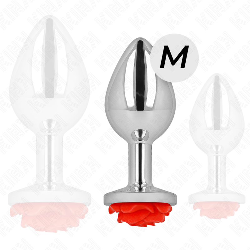 KINK - PLUG ANAL ROSE RED SIZE M - NOCTURNA DESIRES