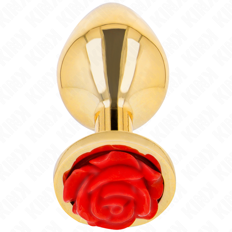 KINK - PLUG ANAL GOLD ROSE RED SIZE M - NOCTURNA DESIRES