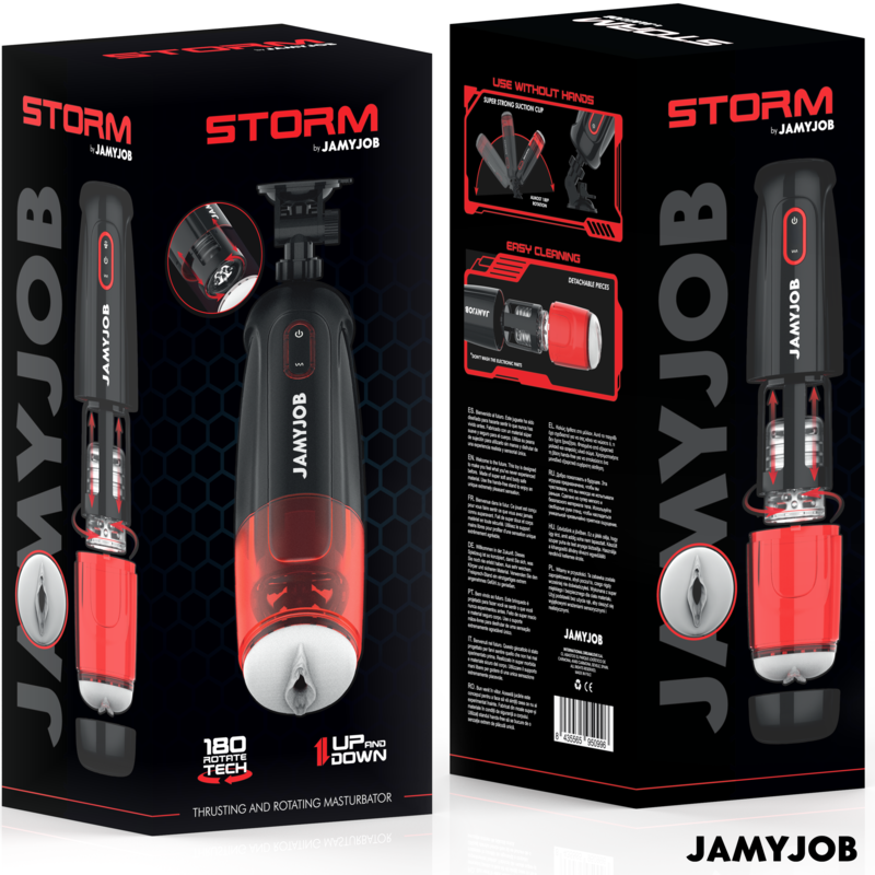 JAMYJOB - STORM AUTOMATIC VAGINA MASTURBATOR 10 ROTATION AND THRUST MODES - NOCTURNA DESIRES