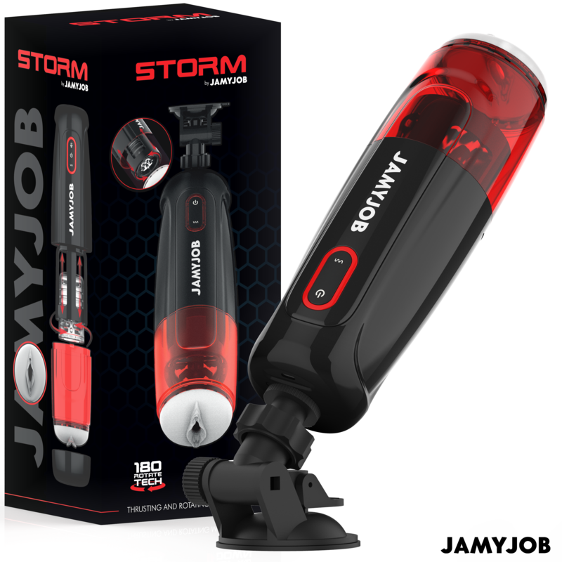 JAMYJOB - STORM AUTOMATIC VAGINA MASTURBATOR 10 ROTATION AND THRUST MODES - NOCTURNA DESIRES