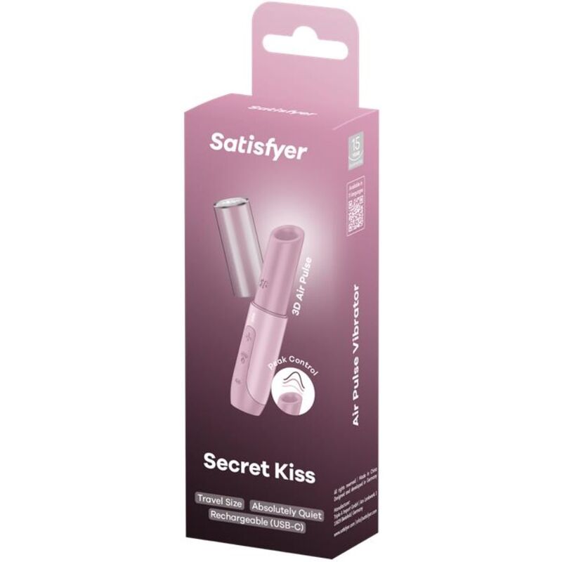 SATISFYER - SECRET KISS WAVE CLITORIS STIMULATOR PINK - NOCTURNA DESIRES