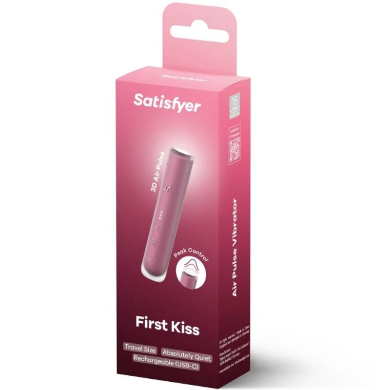 SATISFYER - FIRST KISS WAVE CLITORIS STIMULATOR GARNET - NOCTURNA DESIRES