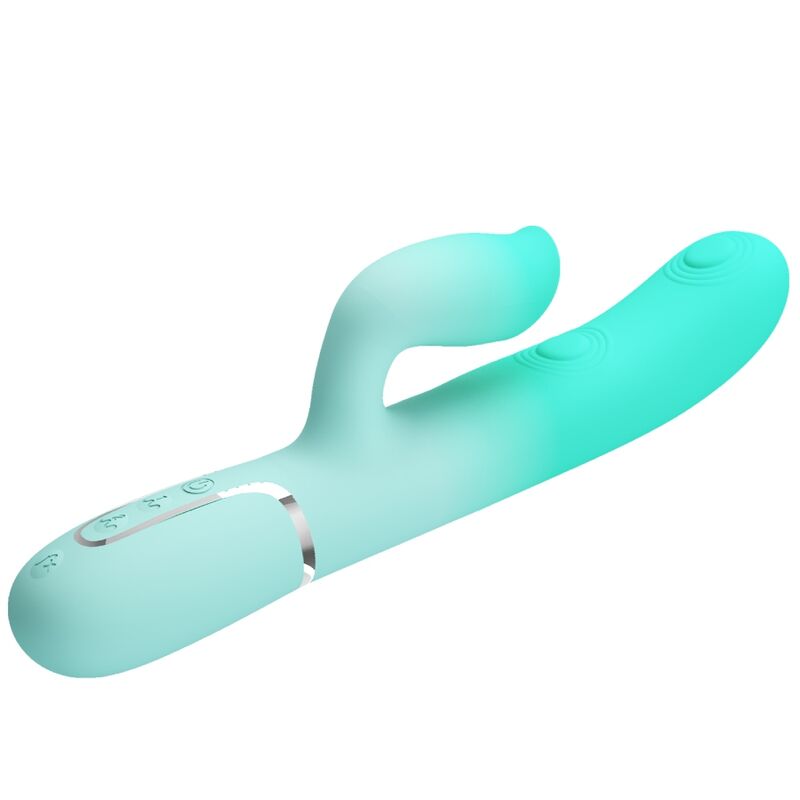 PRETTY LOVE - GIGI MULTIFUNCTION RABBIT VIBRATOR AQUA GREEN - NOCTURNA DESIRES